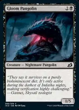 MtG Ikoria: Lair of Behemoths Common Gloom Pangolin #89