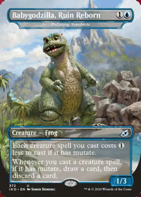 MtG Ikoria: Lair of Behemoths Uncommon Babygodzilla, Ruin Reborn #372 [Pollywog Symbiote]