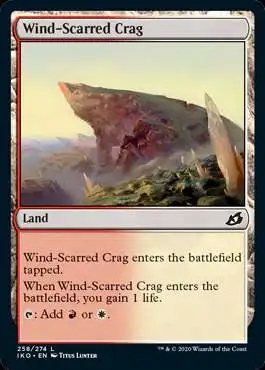 MtG Ikoria: Lair of Behemoths Land Foil Wind-Scarred Crag #258