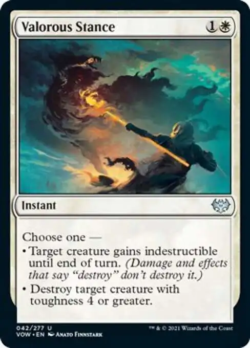 MtG Trading Card Game Innistrad: Crimson Vow Uncommon Valorous Stance #42