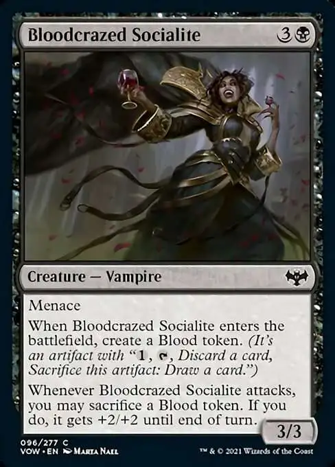 MtG Trading Card Game Innistrad: Crimson Vow Common Bloodcrazed Socialite #96