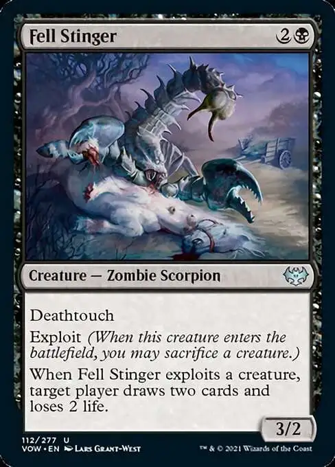 MtG Trading Card Game Innistrad: Crimson Vow Uncommon Fell Stinger #112