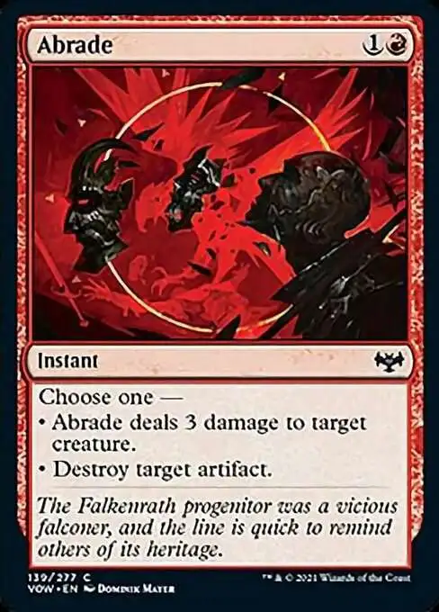 MtG Trading Card Game Innistrad: Crimson Vow Common Abrade #139