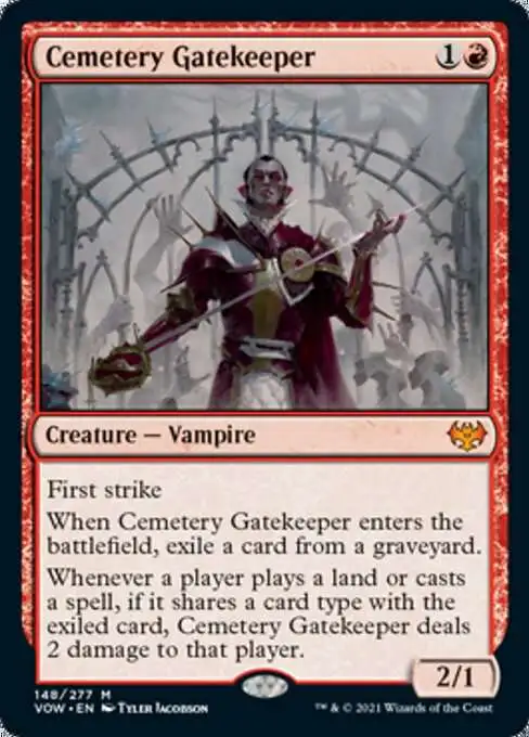 MtG Trading Card Game Innistrad: Crimson Vow Mythic Rare Cemetery Gatekeeper #148