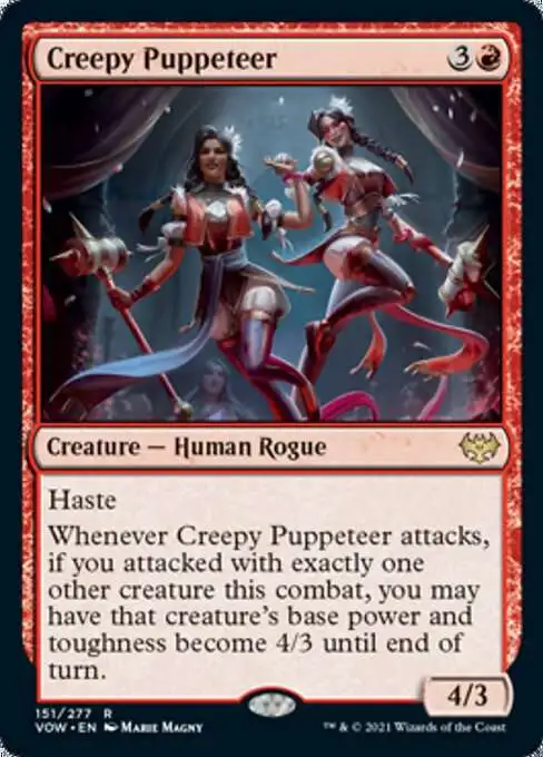 MtG Trading Card Game Innistrad: Crimson Vow Rare Creepy Puppeteer #151