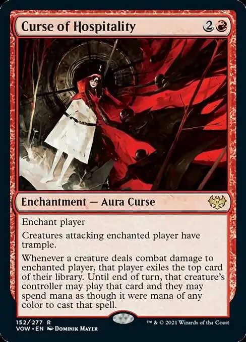 MtG Trading Card Game Innistrad: Crimson Vow Rare Curse of Hospitality #152