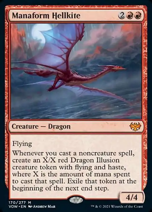 MtG Trading Card Game Innistrad: Crimson Vow Mythic Rare Foil Manaform Hellkite #170