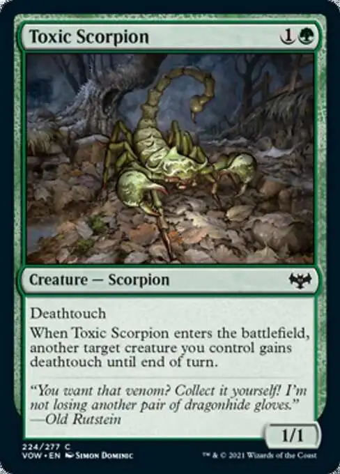 MtG Trading Card Game Innistrad: Crimson Vow Common Toxic Scorpion #224