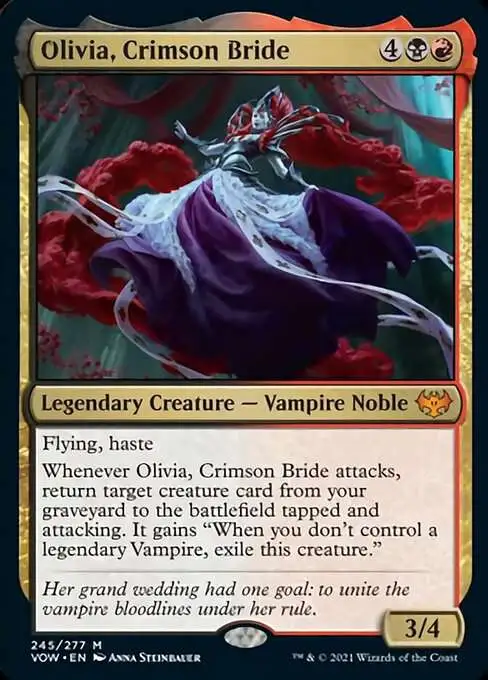 MtG Trading Card Game Innistrad: Crimson Vow Mythic Rare Olivia, Crimson Bride #245