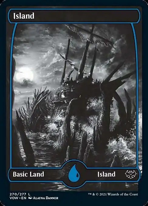 MtG Trading Card Game Innistrad: Crimson Vow Common Island #270 [Full Art  Foil]