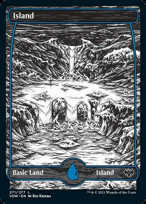 mtg island cards Magic the Gathering Avatar the Last Airbender Rare the Unagi of Kyoshi Island #319 [Borderless Field Note] main image 0