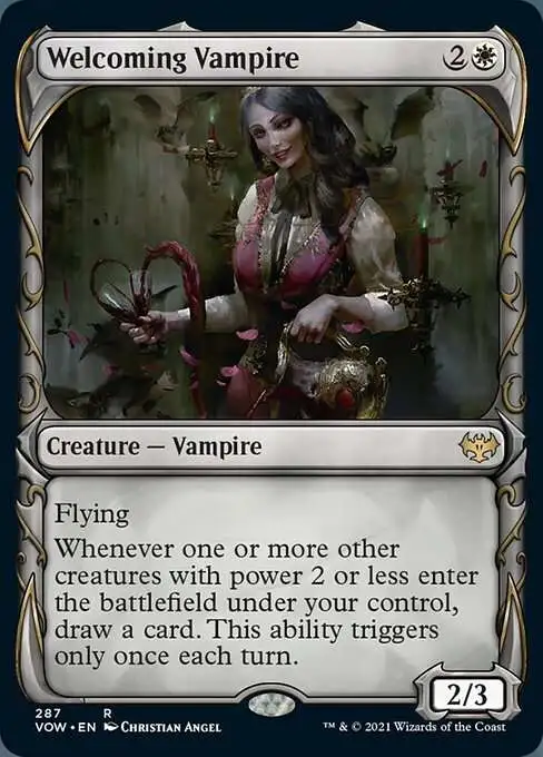 MtG Trading Card Game Innistrad: Crimson Vow Rare Welcoming Vampire #287 [Showcase]