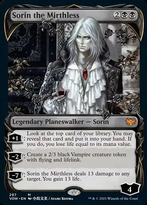 MtG Trading Card Game Innistrad: Crimson Vow Mythic Rare Sorin the  Mirthless #297 [Showcase FOIL]
