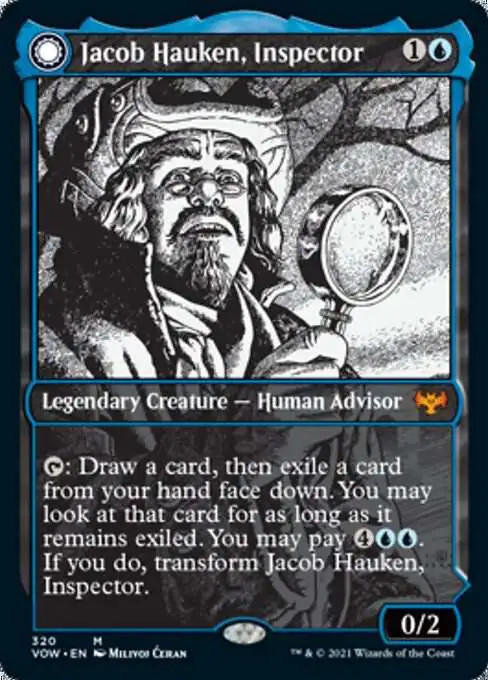 Magic The Gathering Trading Card Game Innistrad Crimson Vow Single Card  Mythic Rare Jacob Hauken, Inspector Haukens Insight 320 Showcase - ToyWiz