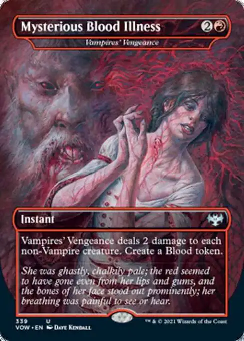 MtG Trading Card Game Innistrad: Crimson Vow Uncommon Mysterious Blood Illness #339 [Dracula Series FOIL]