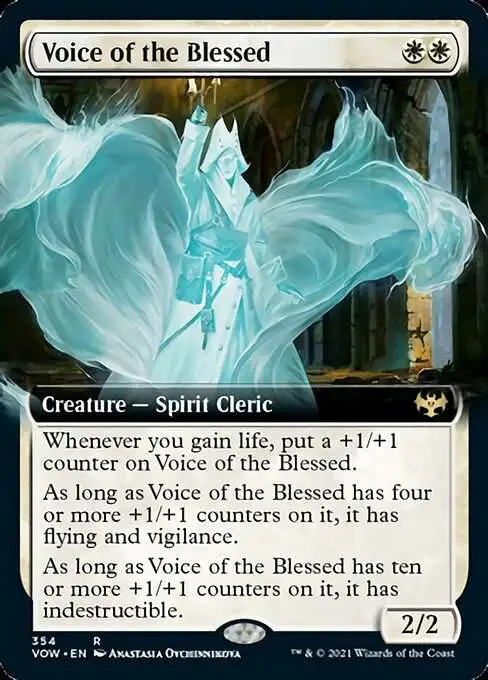 MtG Trading Card Game Innistrad: Crimson Vow Rare Voice of the Blessed #354 [Extended Art]