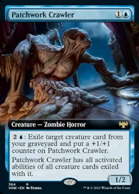 MtG Trading Card Game Innistrad: Crimson Vow Rare Patchwork Crawler #364 [Extended Art FOIL]