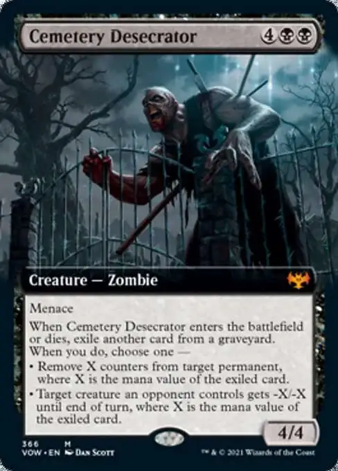 MtG Trading Card Game Innistrad: Crimson Vow Mythic Rare Cemetery Desecrator #366 [Extended Art]