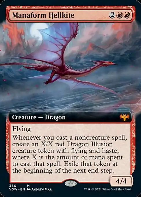 MtG Trading Card Game Innistrad: Crimson Vow Mythic Rare Manaform Hellkite #380 [Extended Art]