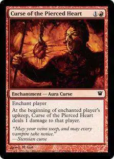 MtG Trading Card Game Innistrad Common Foil Curse of the Pierced Heart #138