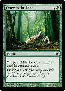 MtG Trading Card Game Innistrad Common Foil Gnaw to the Bone #183