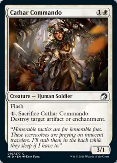 MtG Trading Card Game Innistrad: Midnight Hunt Common Foil Cathar Commando #10