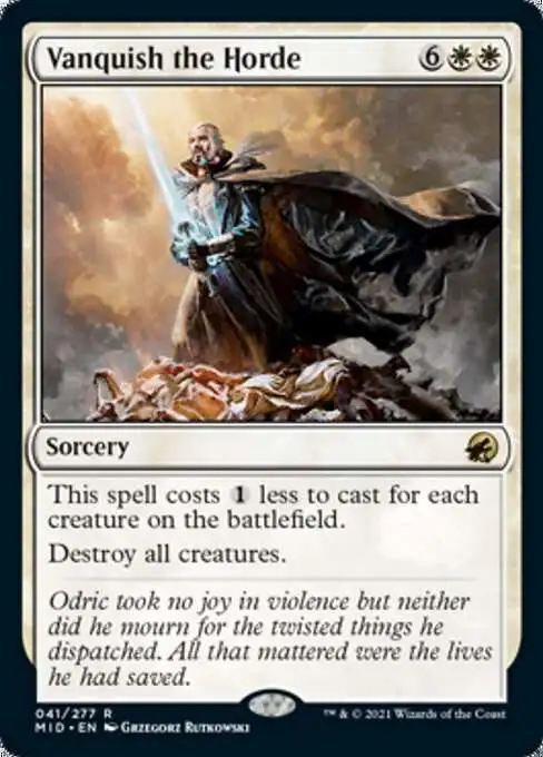 mtg midnight hunt expensive cards Magic The Gathering Trading Card Game Innistrad Single Card Rare Vanquish the Horde 41 Foil MTG; Midnight Hunt card; Reckless