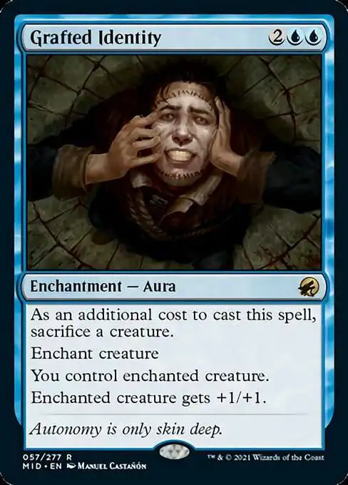 MtG Innistrad: Midnight Hunt Rare Grafted Identity #57