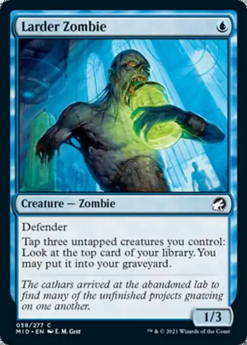 MtG Trading Card Game Innistrad: Midnight Hunt Common Foil Larder Zombie #58