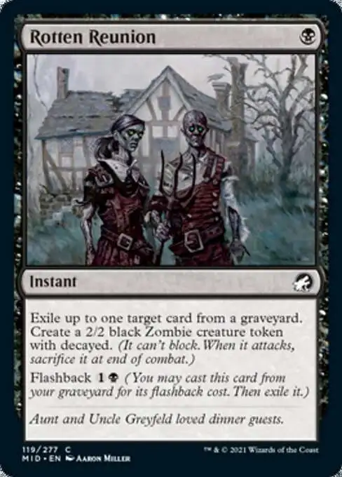 MtG Trading Card Game Innistrad: Midnight Hunt Common Rotten Reunion #119