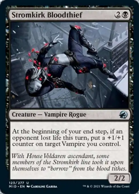 MtG Trading Card Game Innistrad: Midnight Hunt Uncommon Foil Stromkirk Bloodthief #123