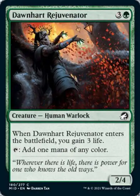 MtG Trading Card Game Innistrad: Midnight Hunt Common Foil Dawnhart Rejuvenator #180