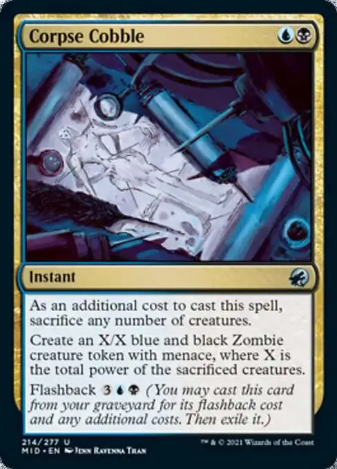 MtG Trading Card Game Innistrad: Midnight Hunt Uncommon Foil Corpse Cobble #214
