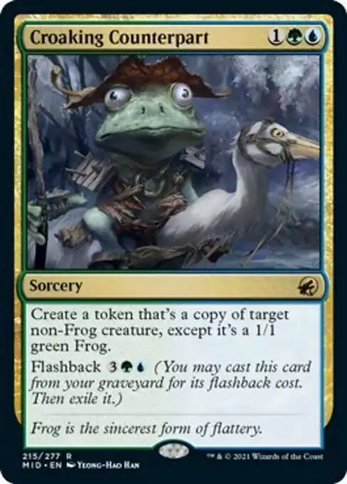 MtG Trading Card Game Innistrad: Midnight Hunt Rare Croaking Counterpart #215