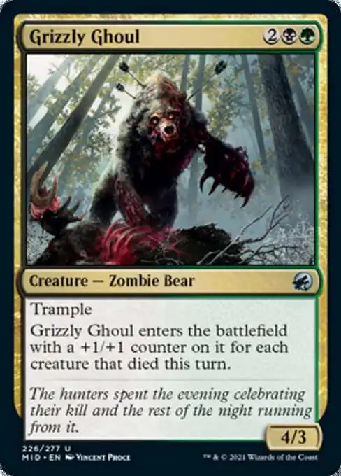 MtG Trading Card Game Innistrad: Midnight Hunt Uncommon Foil Grizzly Ghoul #226