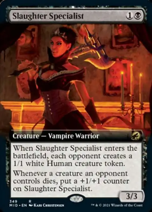 MtG Trading Card Game Innistrad: Midnight Hunt Rare Slaughter Specialist #349 [Extended Art]