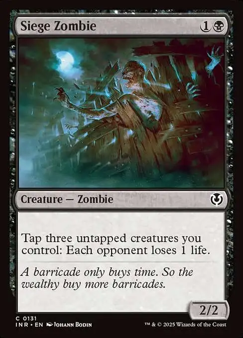 Magic The Gathering Innistrad Remastered Single Card Common Siege Zombie 131 - ToyWiz Magic The Gathering Innistrad Remastered Single Card Common Siege Zombie 131 - ToyWiz