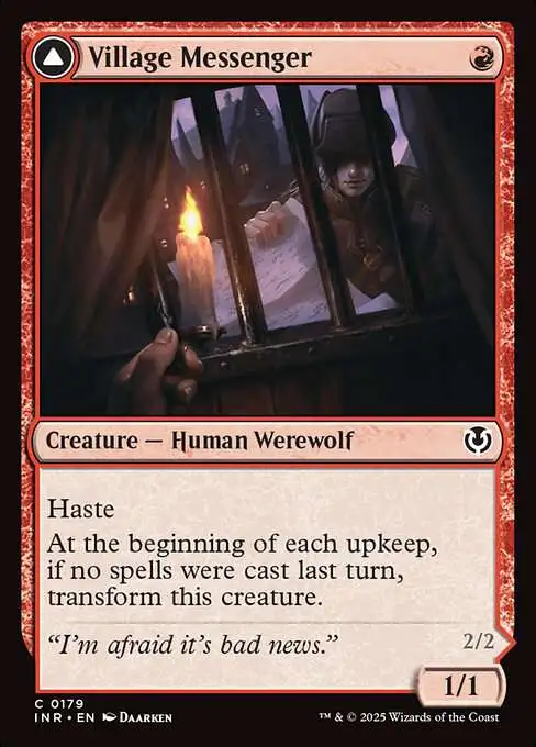 MtG Innistrad Remastered Common Village Messenger // Moonrise Intruder #179