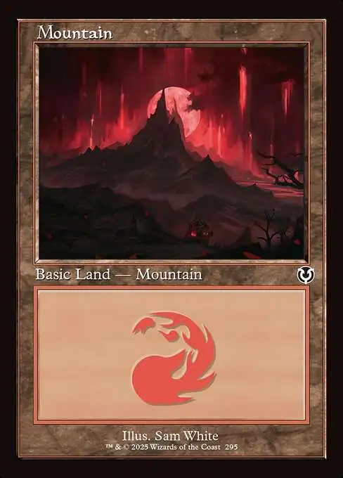 MtG Innistrad Remastered Common Mountain #295 [Classic Frame FOIL]