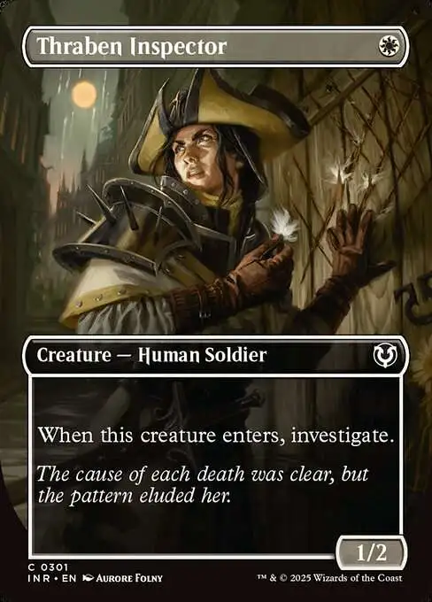 Magic The Gathering Innistrad Remastered Single Card Common Thraben  Inspector 301 Borderless - ToyWiz