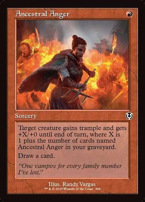 MtG Innistrad Remastered Common Ancestral Anger #394 [Classic Frame]