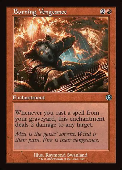MtG Innistrad Remastered Uncommon Burning Vengeance #397 [Classic Frame FOIL]