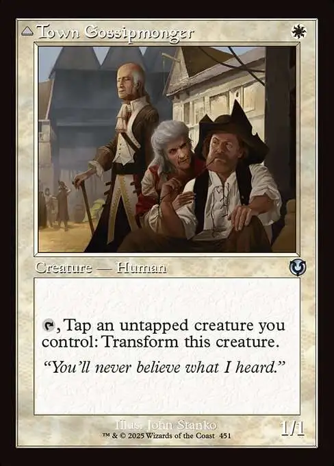Magic The Gathering Innistrad Remastered Single Card Uncommon Town  Gossipmonger Incited Rabble 451 Classic Frame - ToyWiz