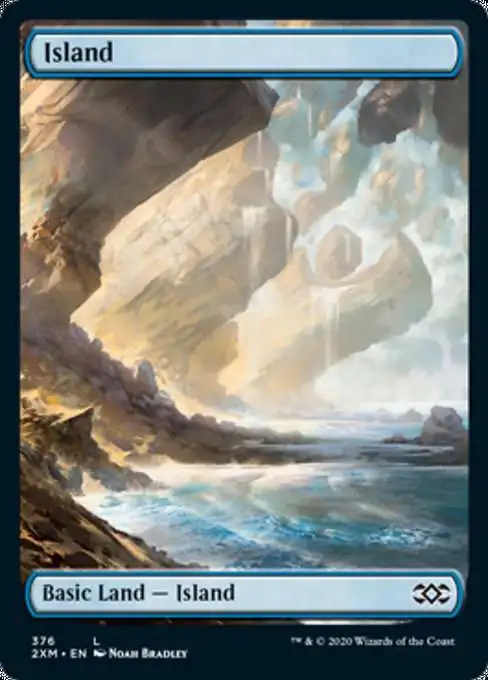 MtG Double Masters Land Island #376 [Full-Art, Noah Bradley]