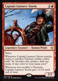 MtG Trading Card Game Ixalan Rare Captain Lannery Storm #136