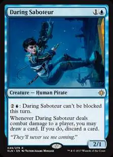 MtG Trading Card Game Ixalan Rare Foil Daring Saboteur #49