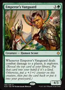 MtG Trading Card Game Ixalan Rare Foil Emperor's Vanguard #189