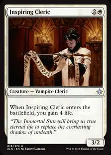 MtG Trading Card Game Ixalan Uncommon Inspiring Cleric #16