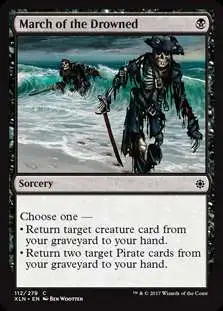 MtG Trading Card Game Ixalan Common Foil March of the Drowned #112