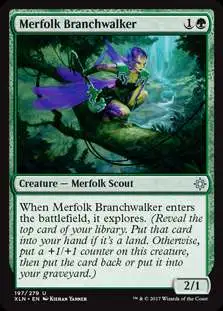 MtG Trading Card Game Ixalan Uncommon Merfolk Branchwalker #197